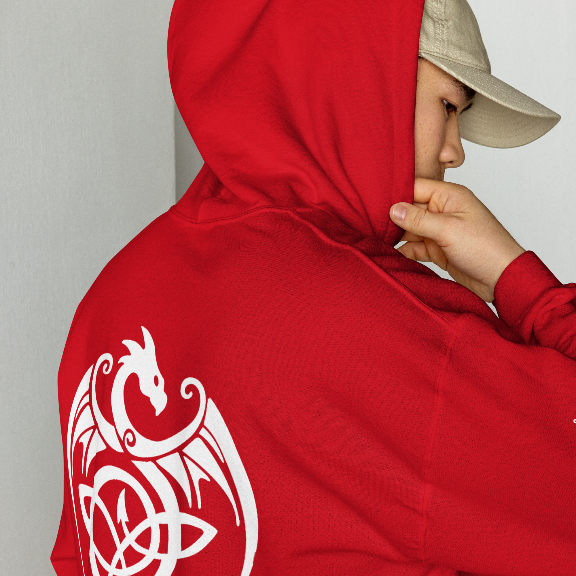 Pullover Hoodie - Red - Image 7